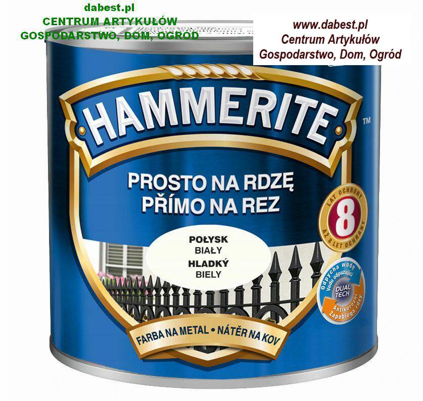 Hammerite 0,7L  połysk BIAŁY