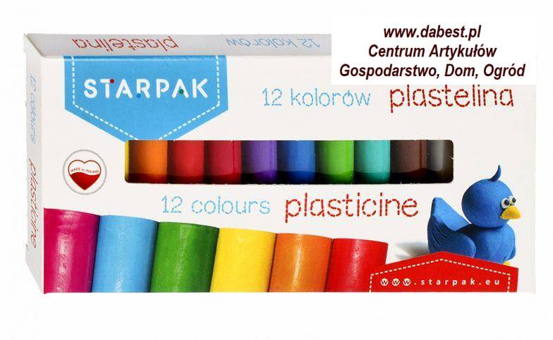 Plastelina 12 kolorów mix, polski