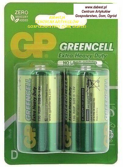 GP Bateria Greencell R20 13G-U2 - 2szt