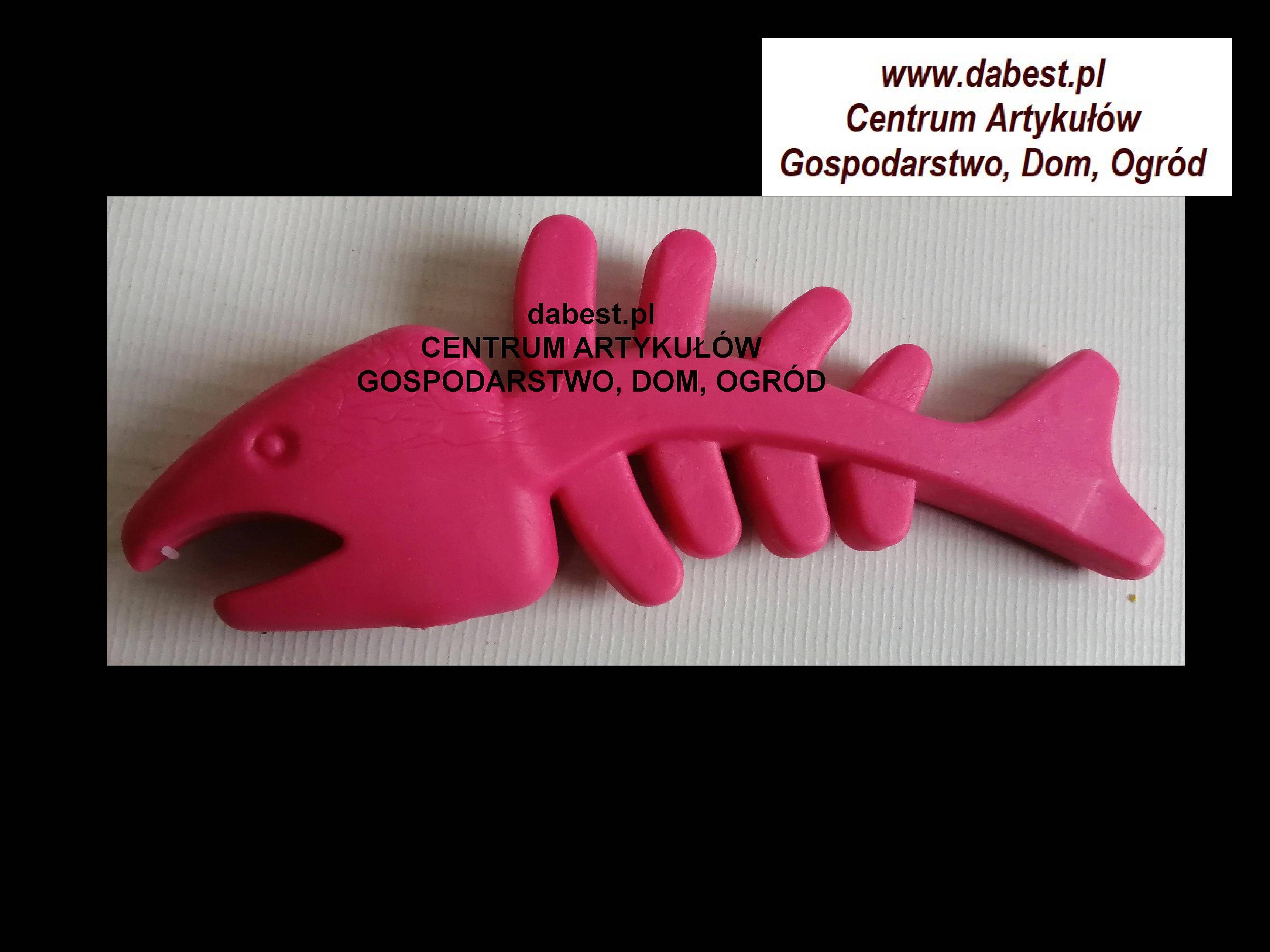 Ryba różowa 12cm, gumowa, zabawka dla