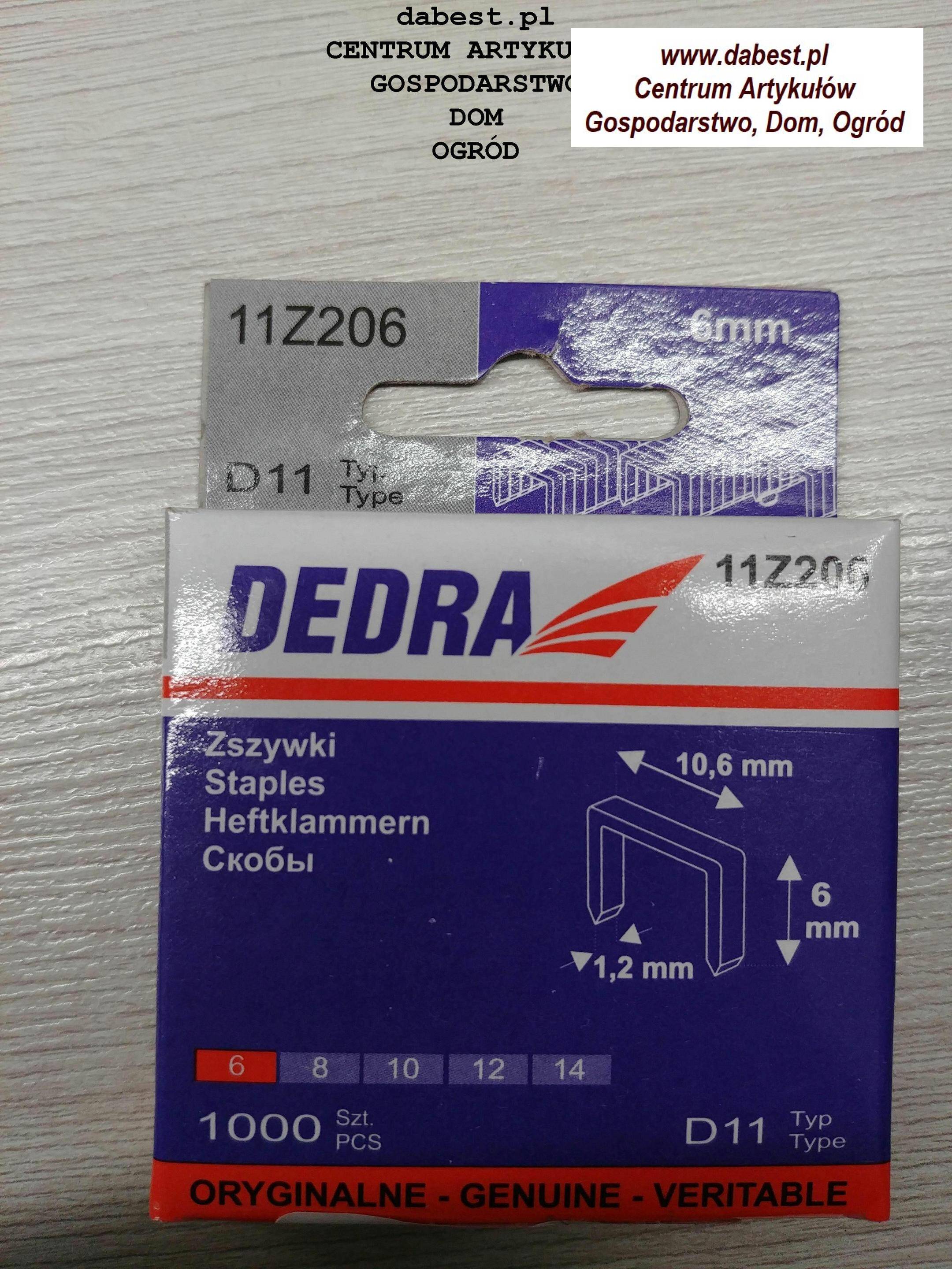 DEDRA Zszywki  6mm 1000szt.gr.1,2 D11