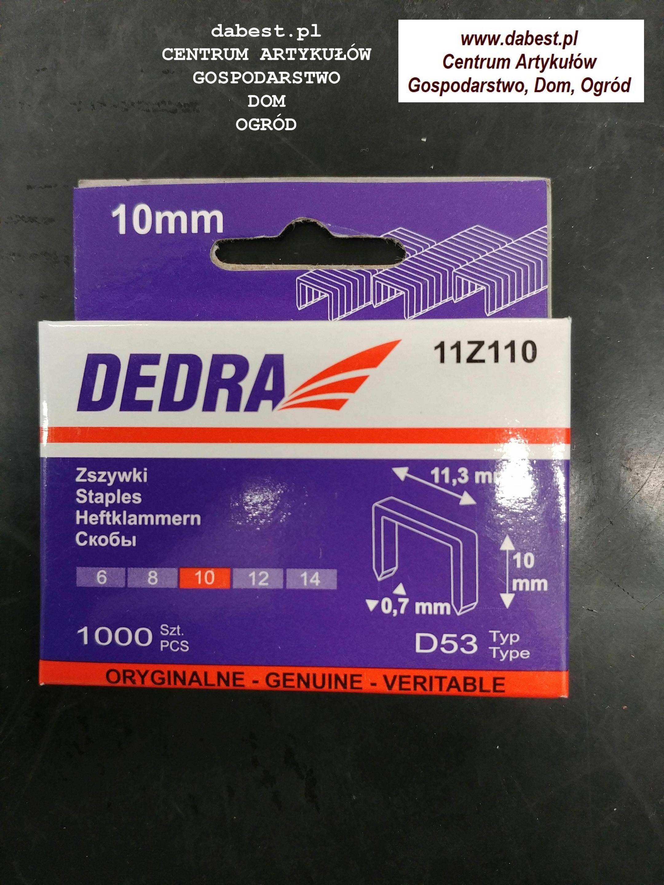 DEDRA Zszywki  10mm 1000szt.gr.0,7 D53