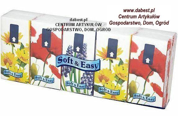 Chusteczki SOFT&EASY kwiaty 3-warstw 10x