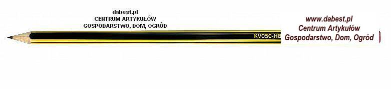 Ołówek HB z gumką, kolor czarno-żółty