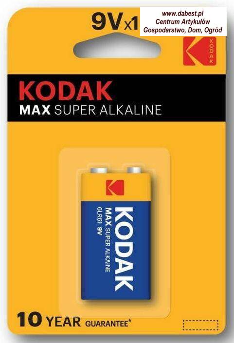KODAK Bateria max 9V - 1szt., 10 lat