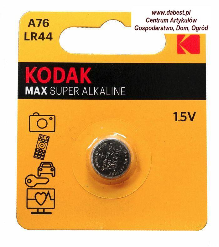 KODAK Bateria max super LR-44 AG13,