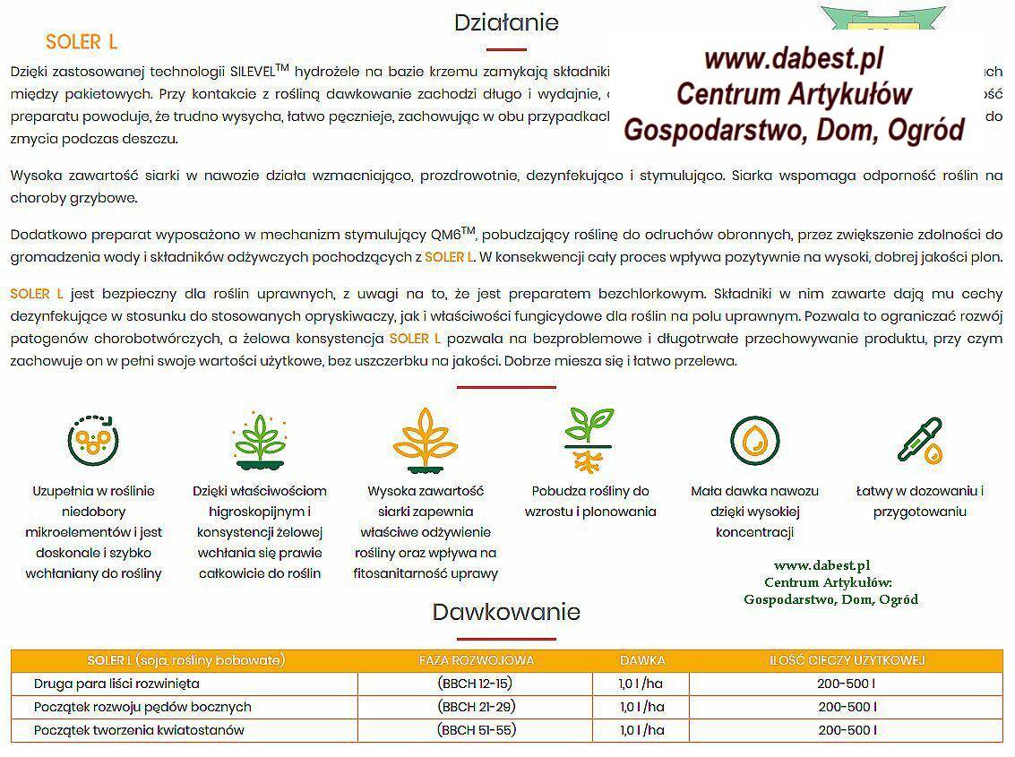 Soler L 5L nawóz do soi i roślin bobowat
