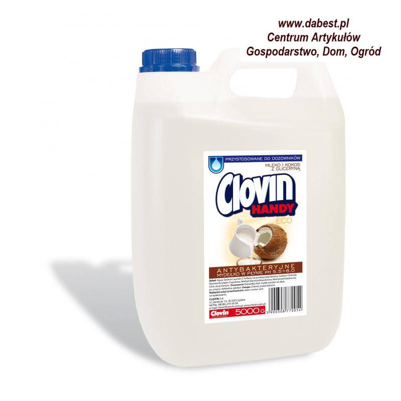 Mydło w płynie CLOVIN 5L ECO mleko kokos
