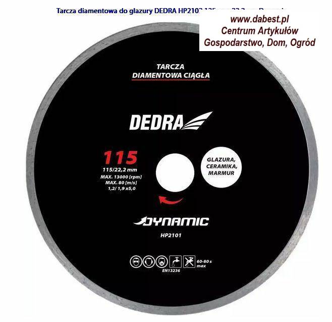DEDRA Tarcza diamentowa 125mm/22mm
