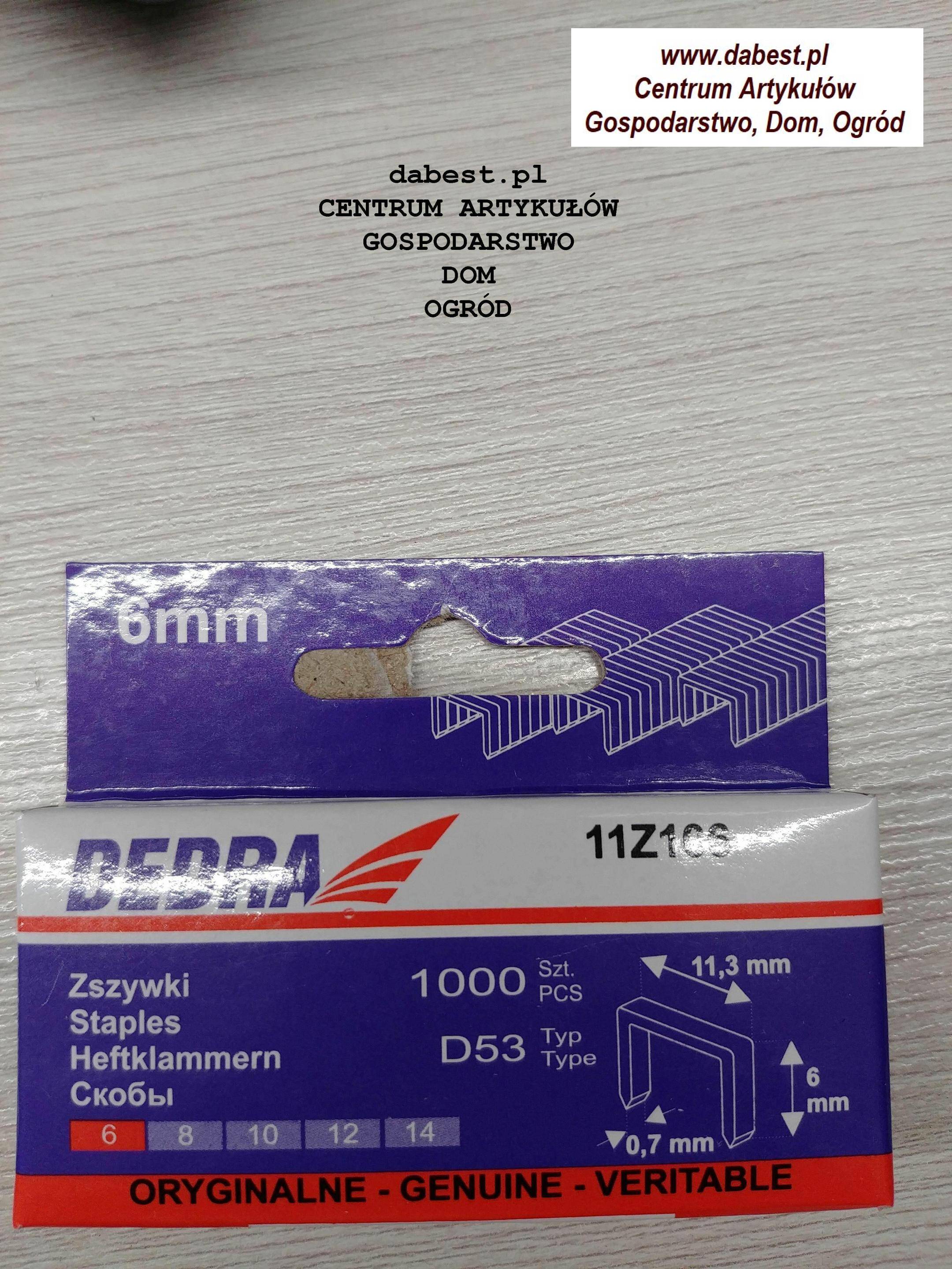 DEDRA Zszywki  6mm 1000szt.gr.0,7 D53