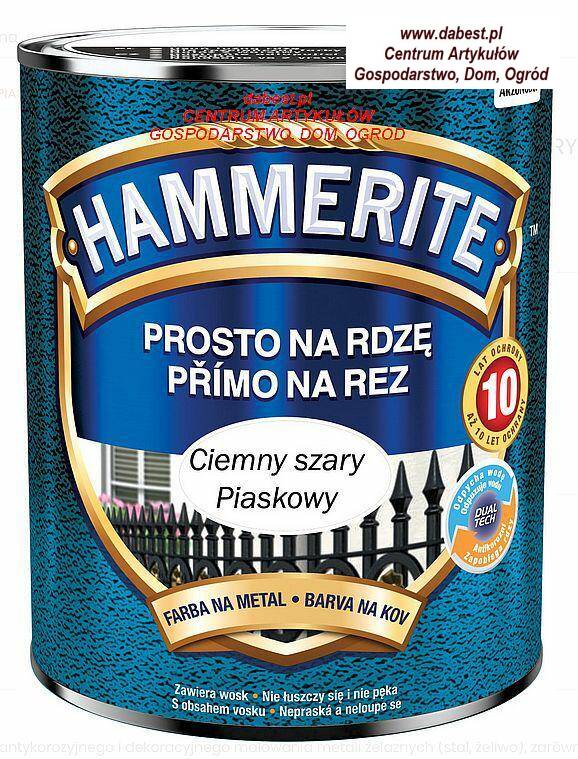 Hammerite 0,7L SZARY CIEMNY efekt