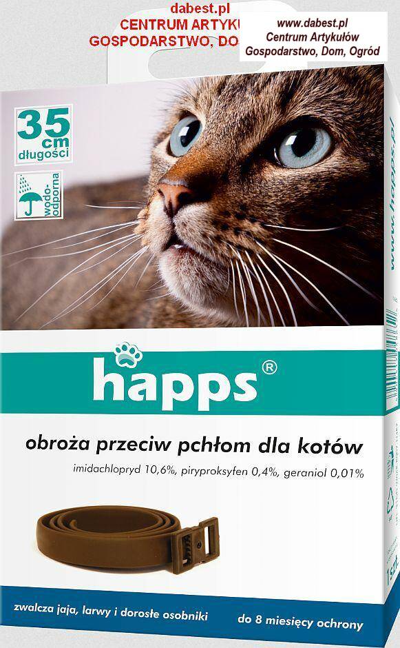 HAPPS Obroża dla kotów przeciw pchłom