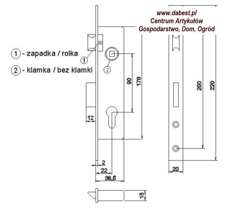 Zamek wąski YETI rolkowany Z022RZY na