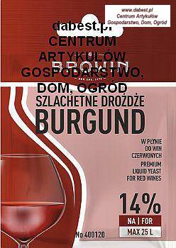 Drożdże winiarskie BURGUND 20ml 14% w pł