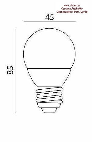 Żarówka LED E27 230V/4,5W kulka neutraln