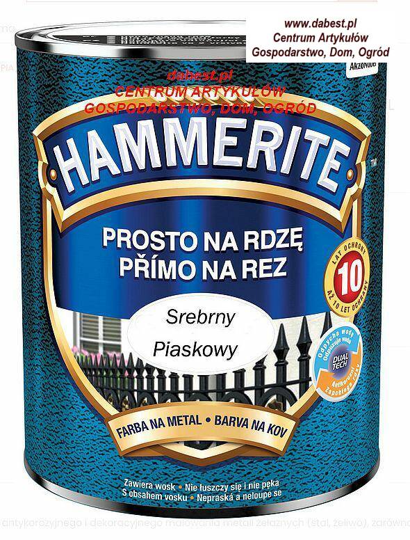 Hammerite 0,7L SREBRNY efekt piaskowy,