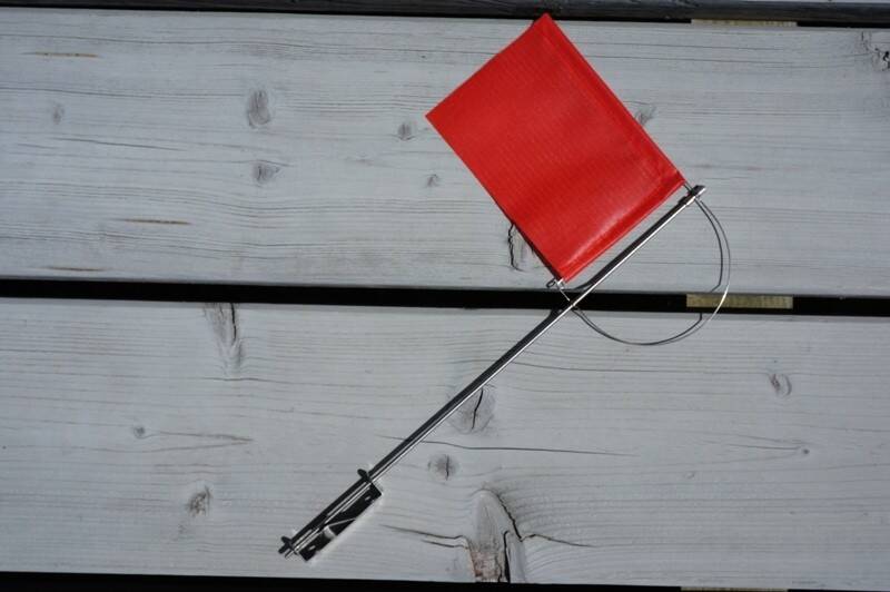 Wimpel 100mm czerwony z uchwytem (Zdjęcie 2)