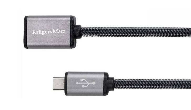 USB gniazdo -micro USB wtyk 1,0m Kruger (Zdjęcie 1)