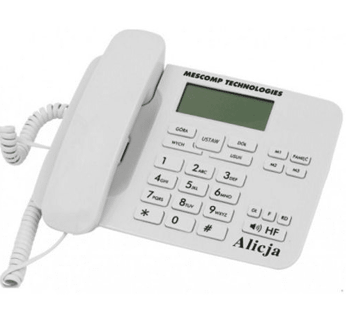 Telefon stacjonarny MescompAlicja biały