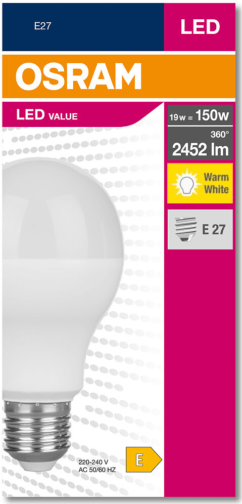 Żarówka ledowa Value 19W/2451 lum827K