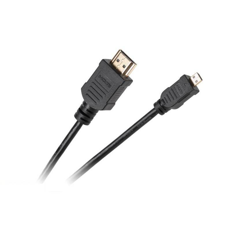 Kabel wtyk HDMI typ A- wtyk mikro HDMI D (Zdjęcie 1)