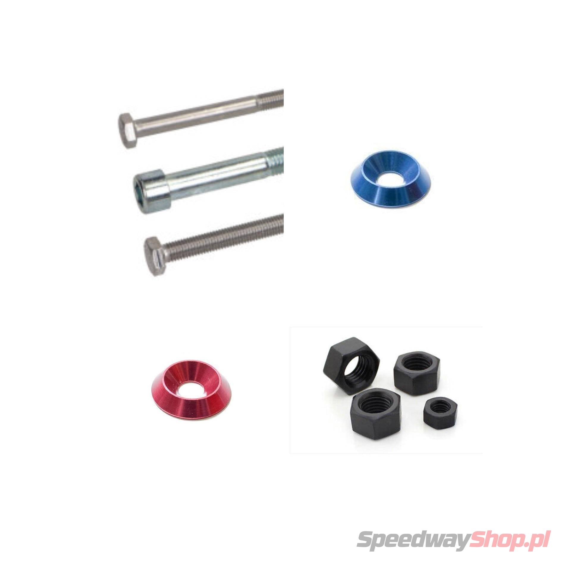 Bolts, nuts, frame washers