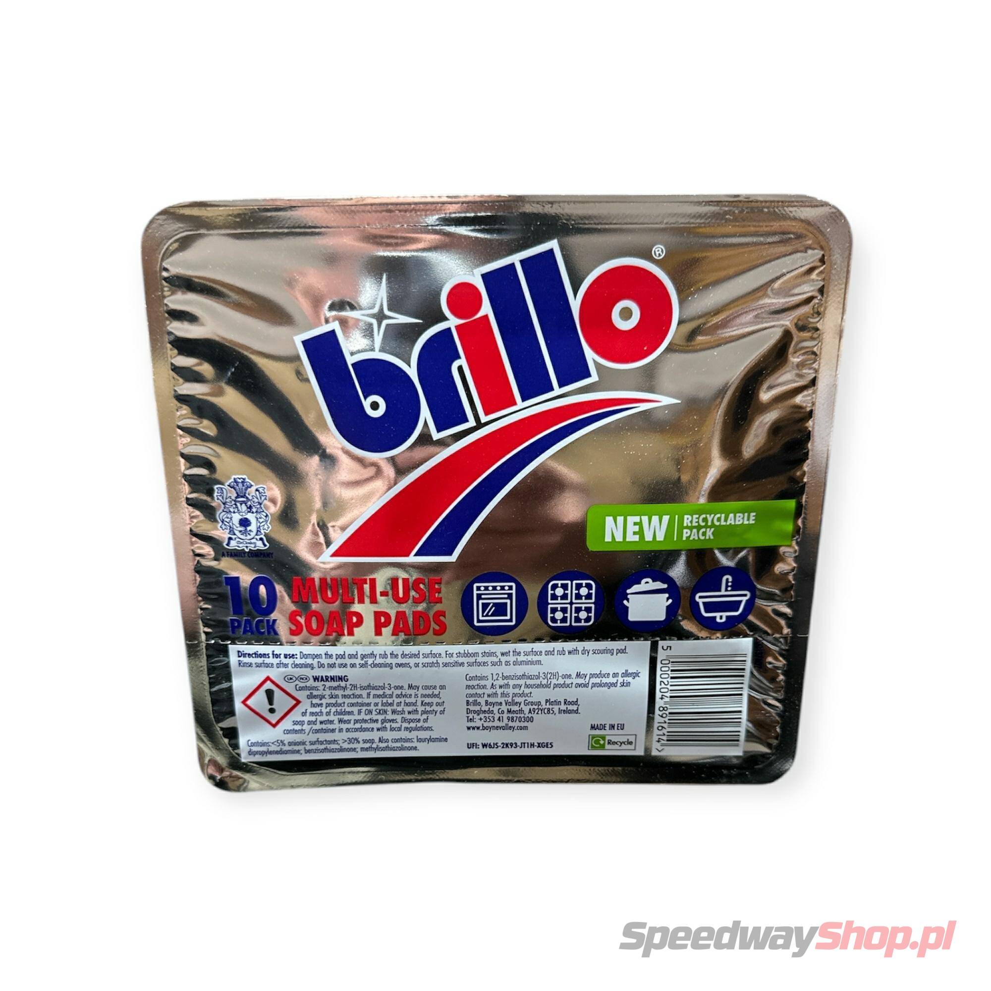 BRILLO Stalowe 10 szt Zmywaki Nasączone