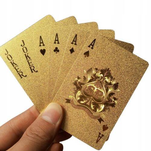 54 karty do gry złote talia klasyczna (Zdjęcie 4)