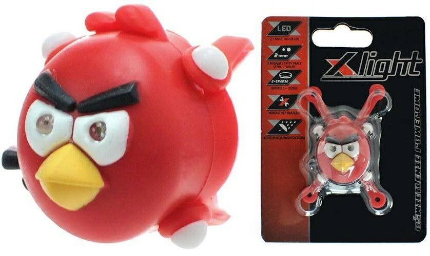 Lampka X-light Angry Bird przód czerwona