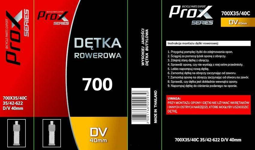 Dętka ProX 700x35-40C DV 40mm Dunlop (Zdjęcie 2)