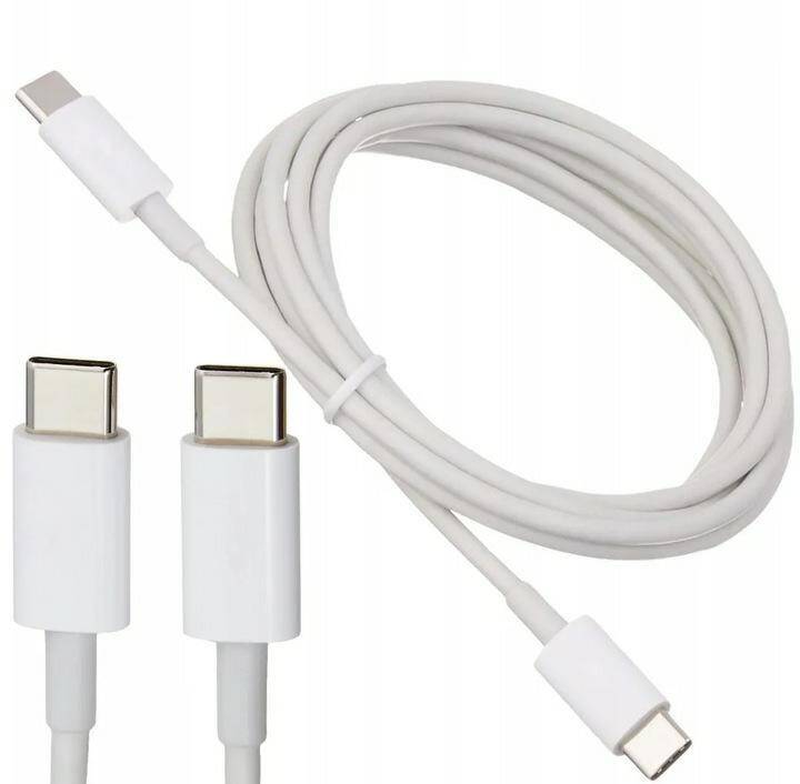 Kabel dwustronny USB-C + USB-C 2m biały (Zdjęcie 1)