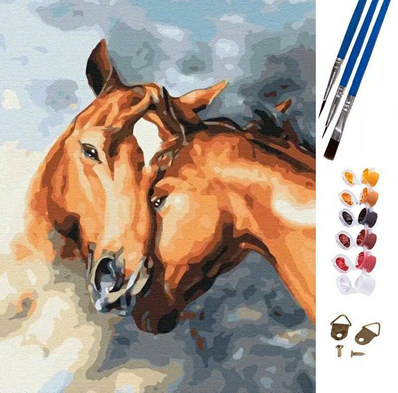 Obraz do malowania po numerach konie (Zdjęcie 1)