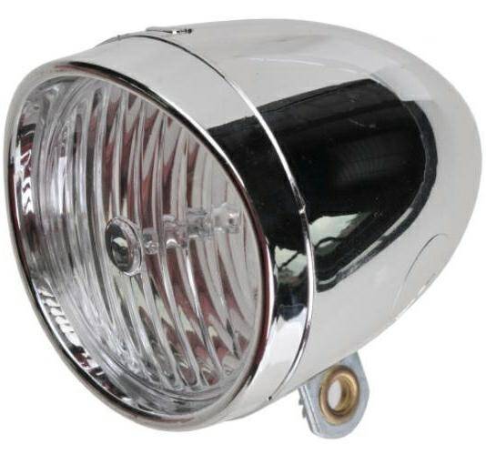 Lampka X-light przód LED retro srebrna
