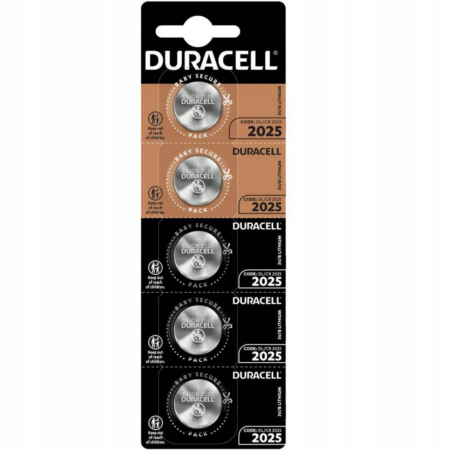 Bateria Duracell CR2025 2025 3V 5szt