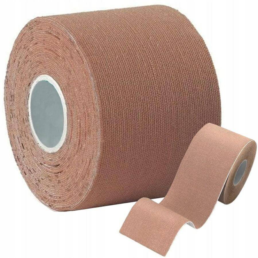 Taśma kinezjologiczna tape 5m brązowa