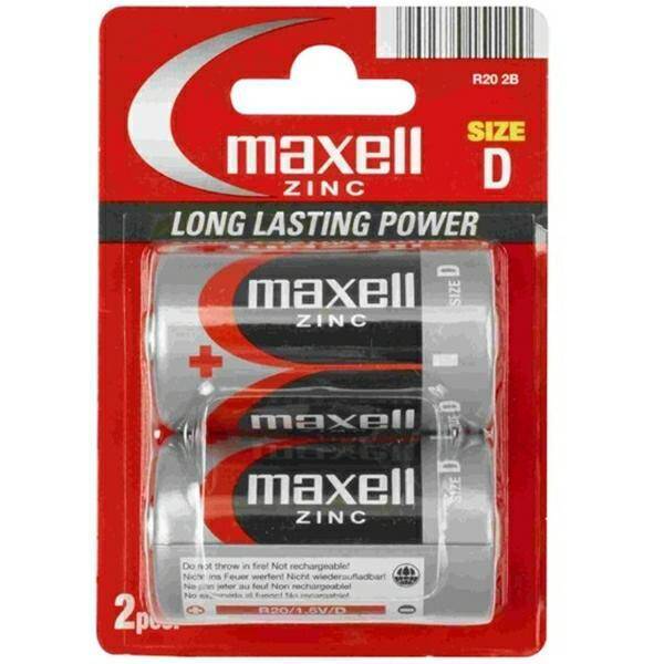 Maxell LR20 1.5V 2 baterie cynk-węgl 2x