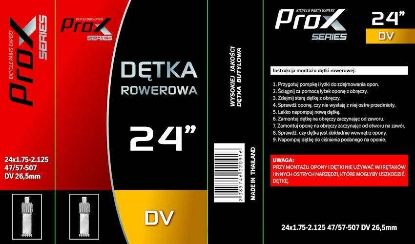 Dętka ProX 24x1,75-2,125 DV 33mm (Zdjęcie 2)