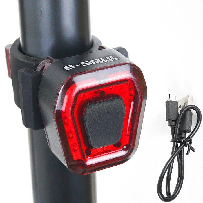 Lampka tył LED USB 100 lm rowerowa (Zdjęcie 6)
