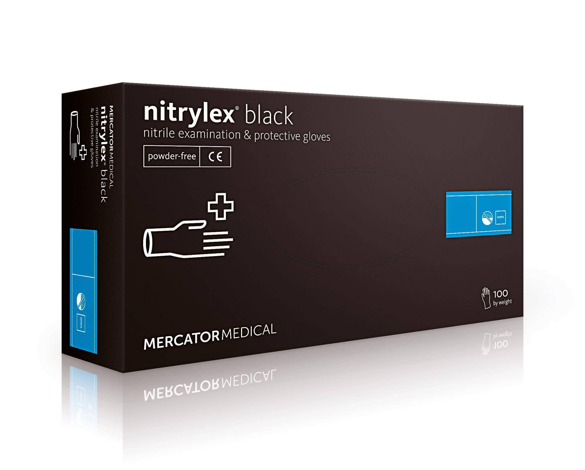 nitrylex PF Black gloves 100 pcs M 