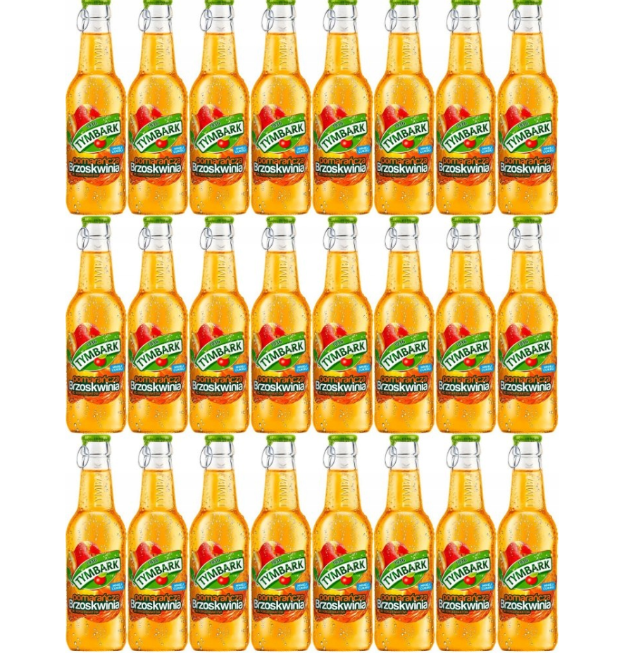 Napój Pomarańcza-Brzoskwinia Tymbark 0,25 L - Zestaw 24 szt.
