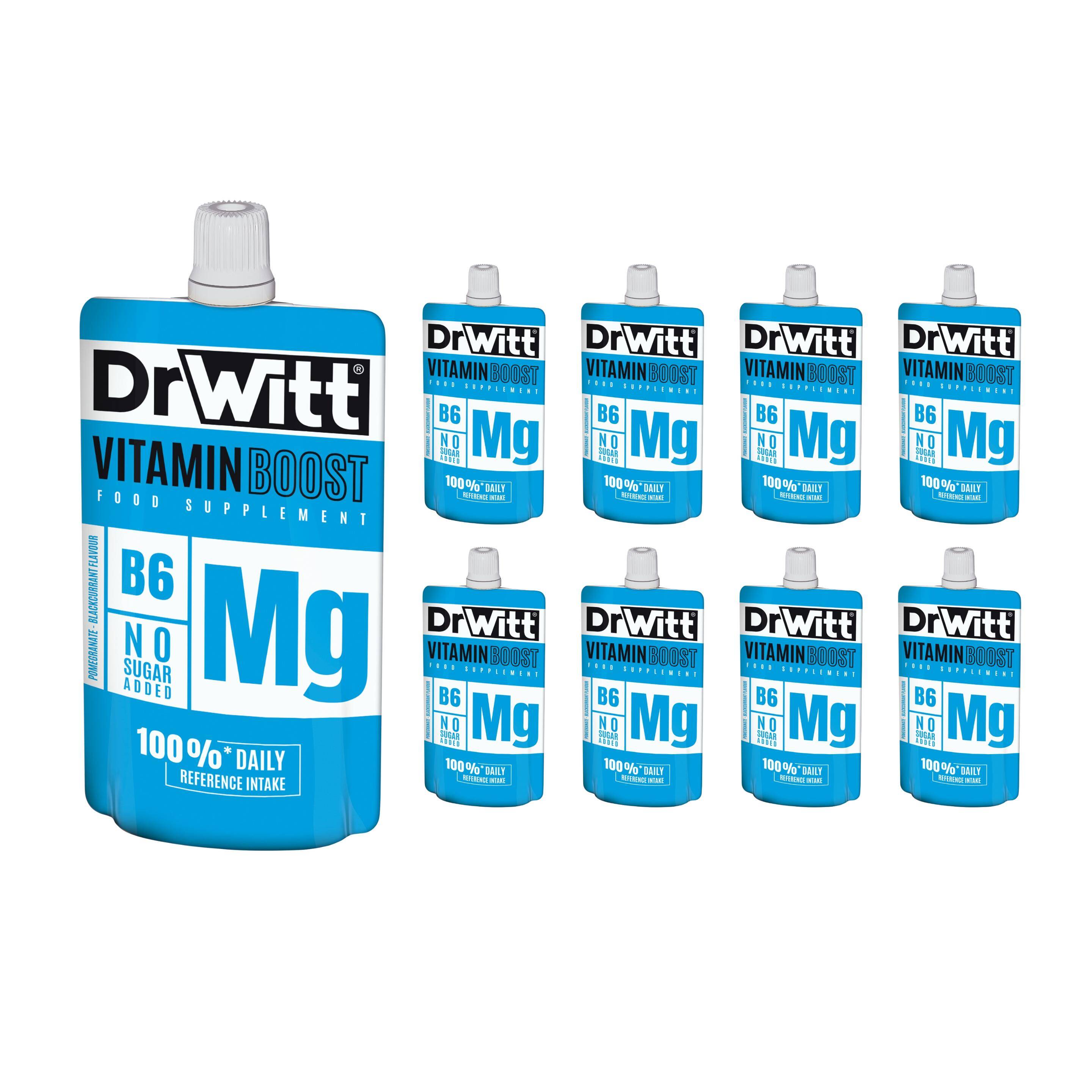 DrWitt Vitamin Boost Magnez Czarna Porzeczka 90g - Zestaw 9 sztuk