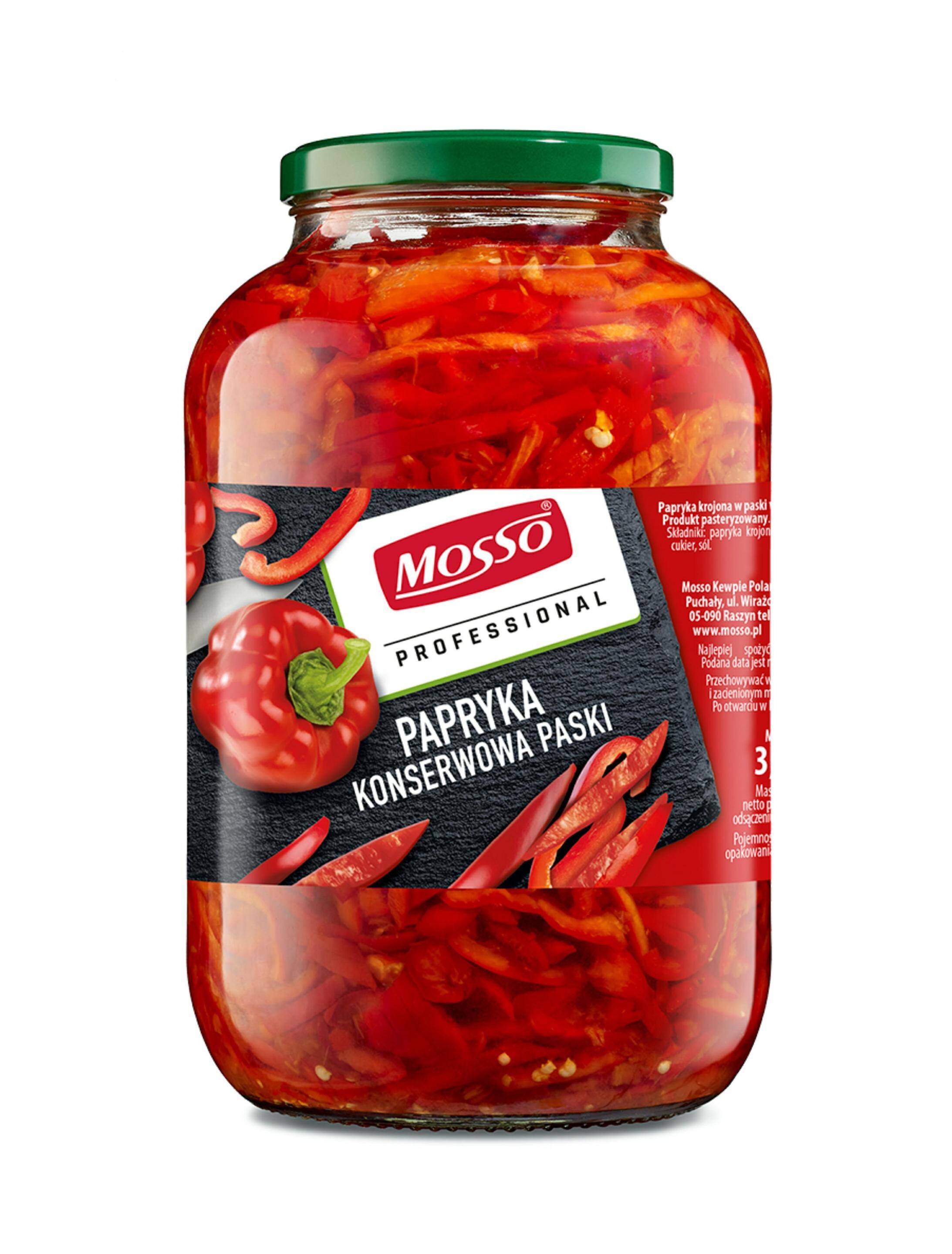 Mosso Papryka Konserwowa Paski 3,7L