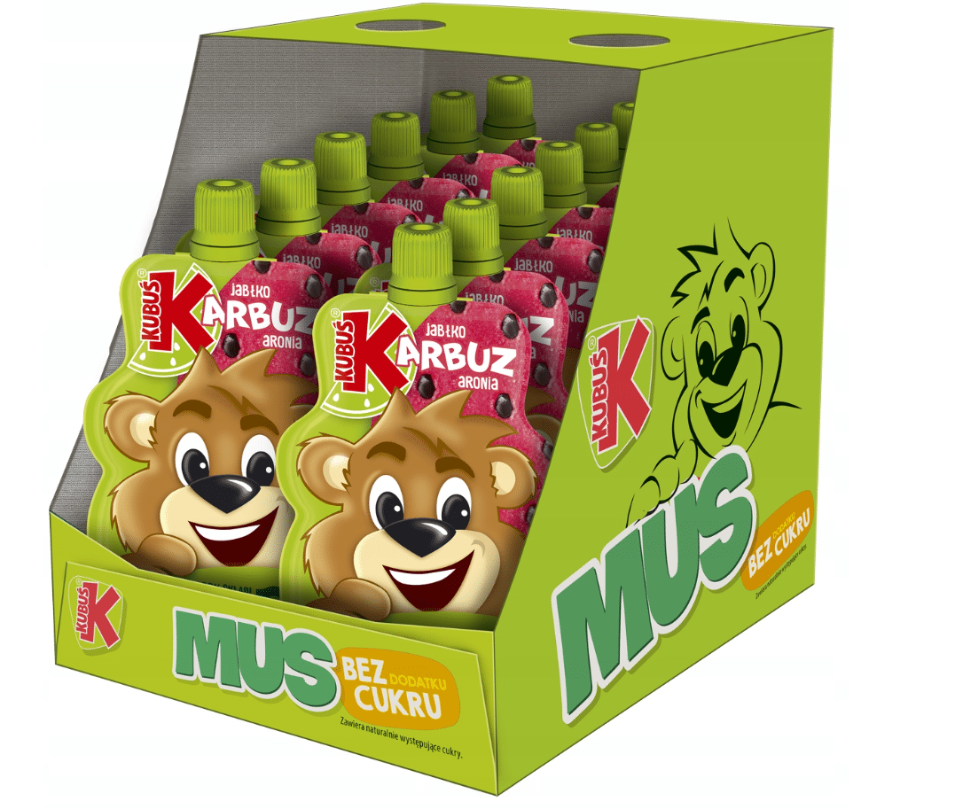 Kubuś Mus Arbuz i Marchew 100g - Zestaw 12 sztuk