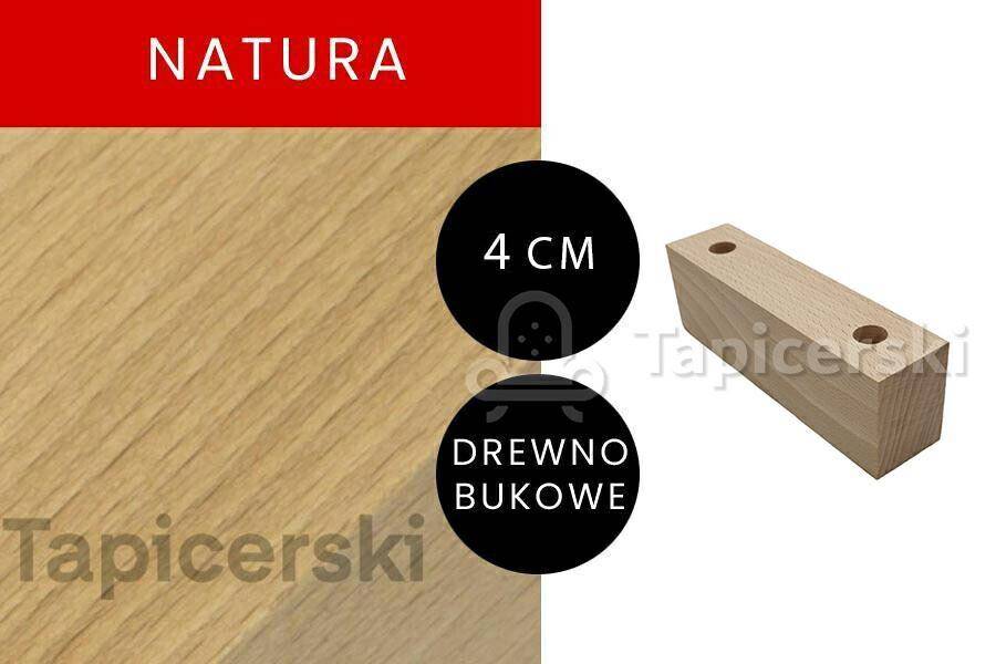 Nóżka drewniana|H-4cm L-13cm|Natura