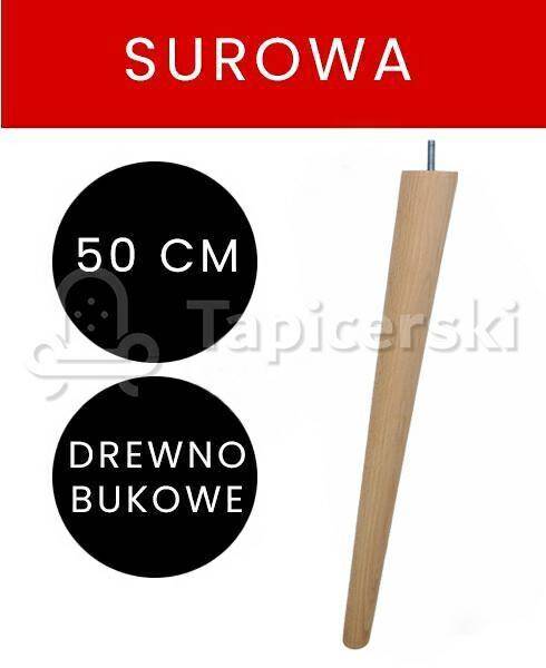 Noga Marchewka Skośna|H-50 cm|Surowa