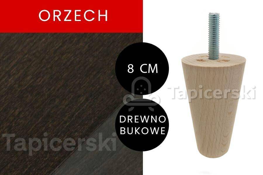 Noga Marchewka |H-8 cm|Orzech