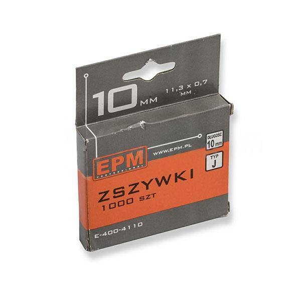 Zszywki EPM 10 mm Typ J-010 OPAK 1000 SZT