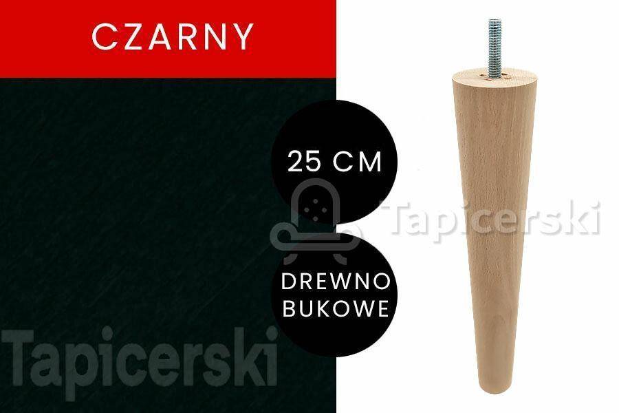 Noga Marchewka |H-25 cm|Czarny