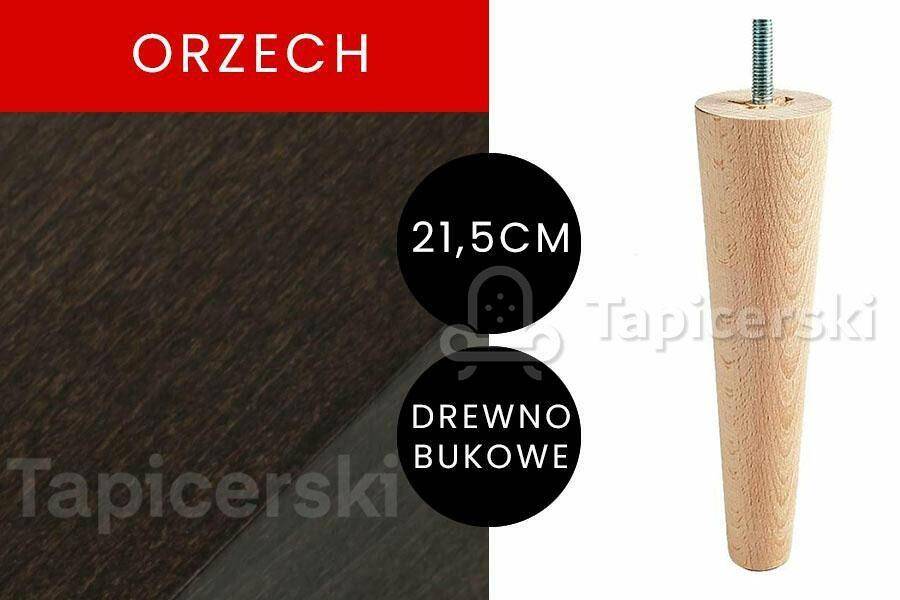 Noga Marchewka |H-21,5 cm|Orzech