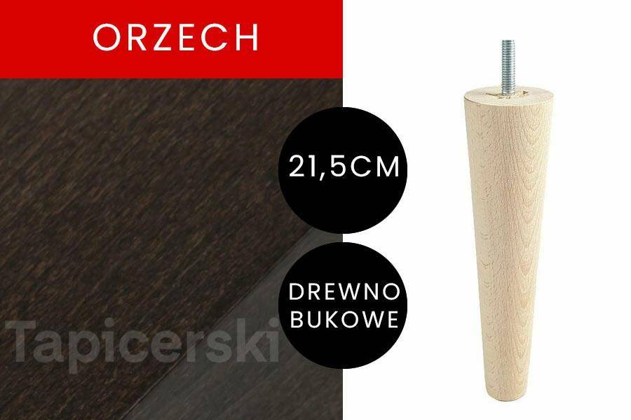 Noga Marchewka |H-21,5 cm|Orzech